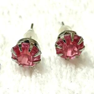 Last Pair Pink 8MM Stainless Steel Stud Earring Clearance Sale